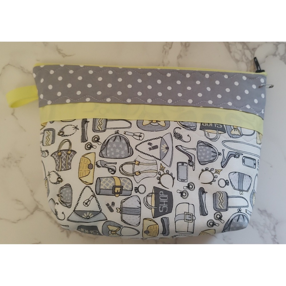 New Handmade Make-Up Bag Zippered Lined Cosmetics Toiletries Clutch Bag B1